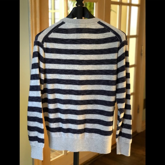 Men’s Cremieux size L sweater V-neck stripe - Picture 2 of 5